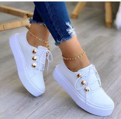 Women's Lace-up Flats Sneakers