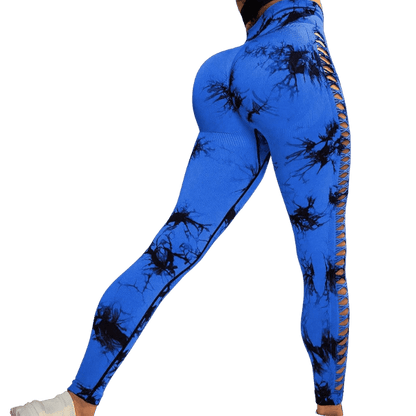 Hollow Tie Dye Yoga Pants